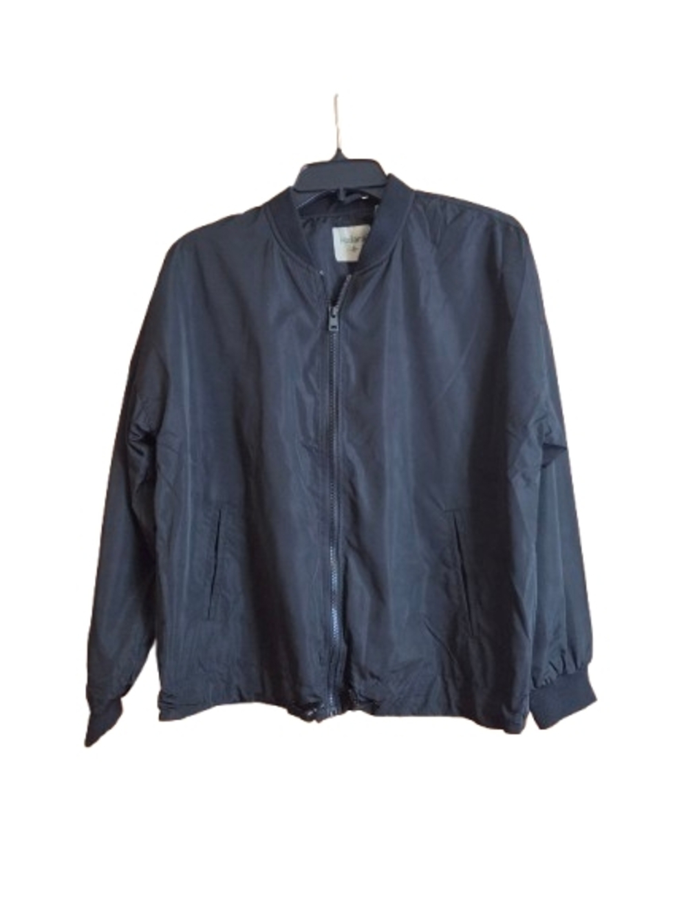 HALARA Black Drawstring Zip Up Lightweight Bomber Jacket